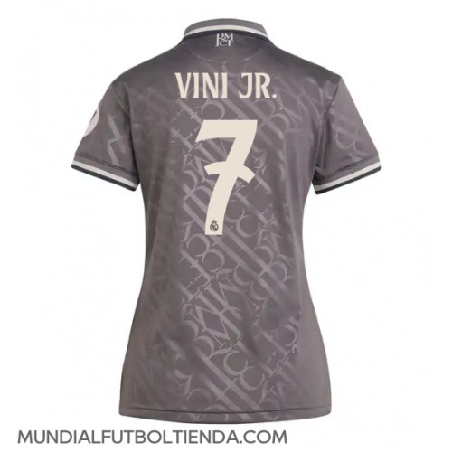 Camiseta Real Madrid Vinicius Junior #7 Tercera Equipación Replica 2024-25 para mujer mangas cortas